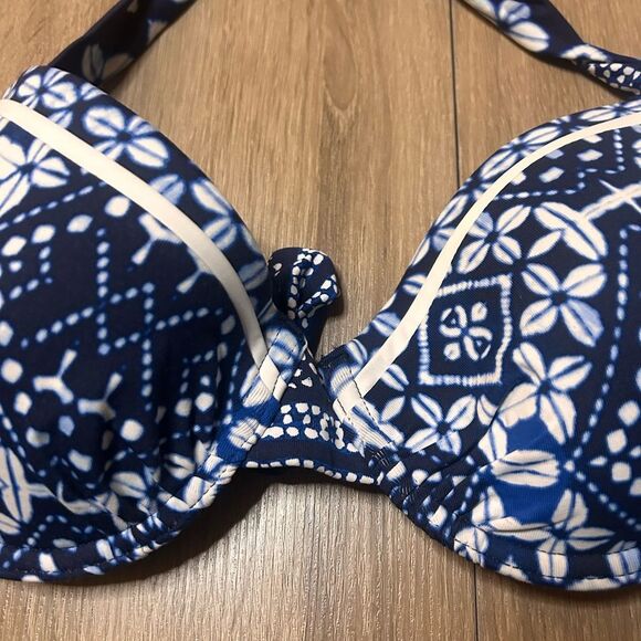 Tommy Bahama Indigo Cowie Underwire Bikini Swim Top Size 34D - Picture 6 of 13